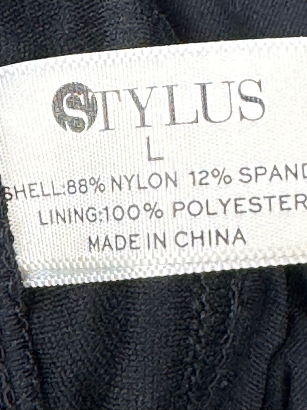 Stylus tankini bathing suit top. Size L. Ties in the back. Excellent condition. - Picture 5 of 6